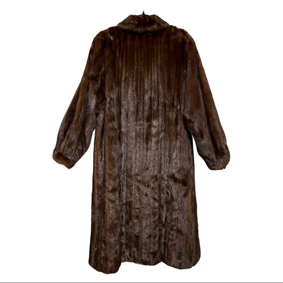 NWOT Luxurious Mahogany Full Length Mink Coat - Picture 7 of 11